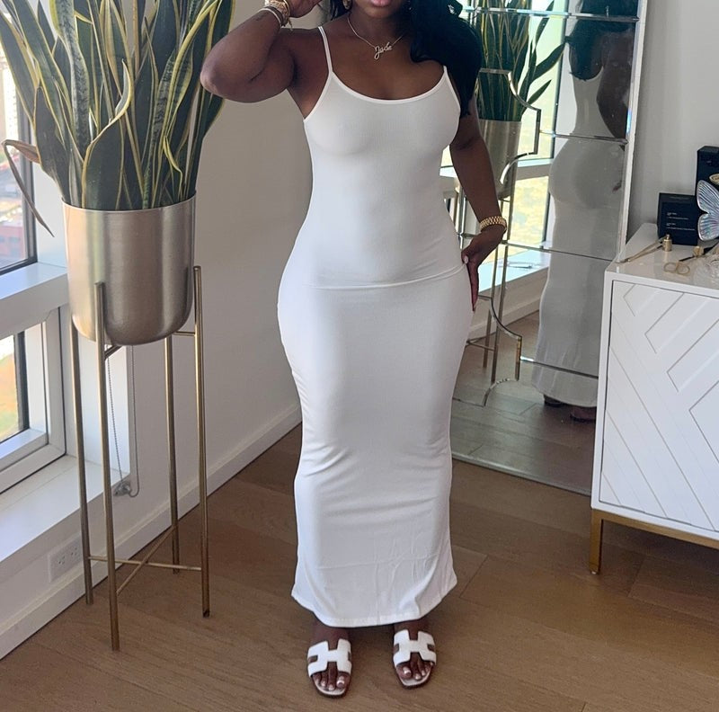 RIBBED SPAGHETTI MERMAID DRESS